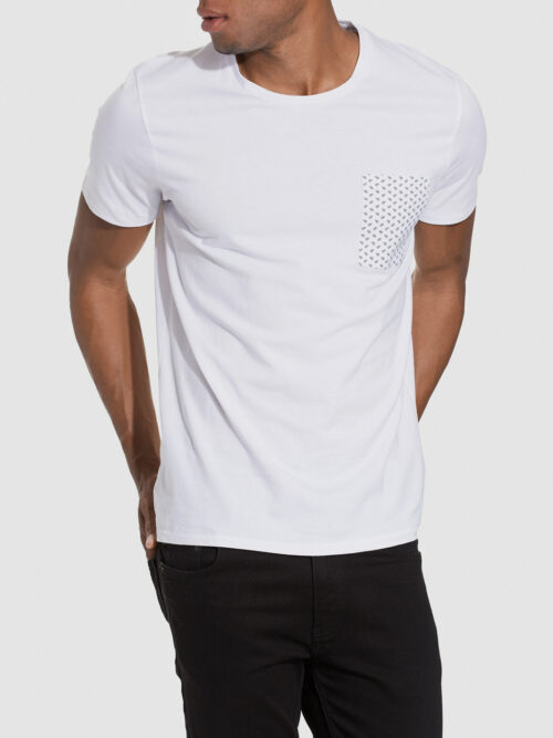 White pocket tee