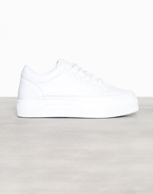 White platform sneakers